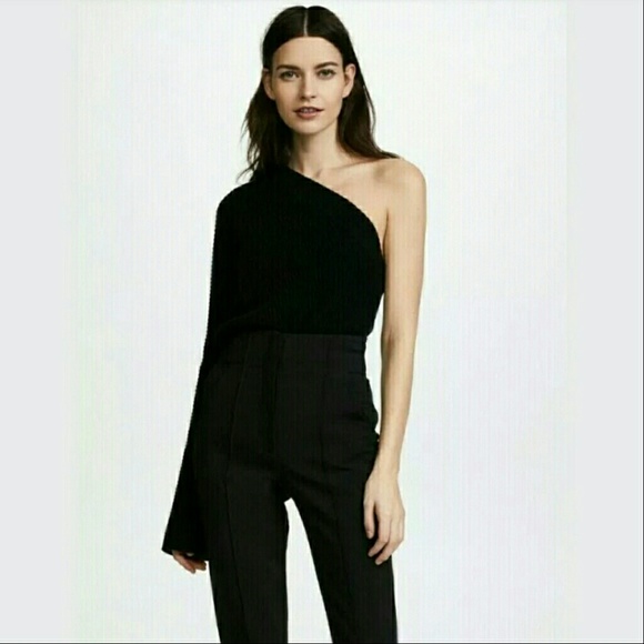 **SOLD** A.L.C. Tracey Wool & Cashmere-Blend One-Shoulder Sweater - Picture 2 of 8